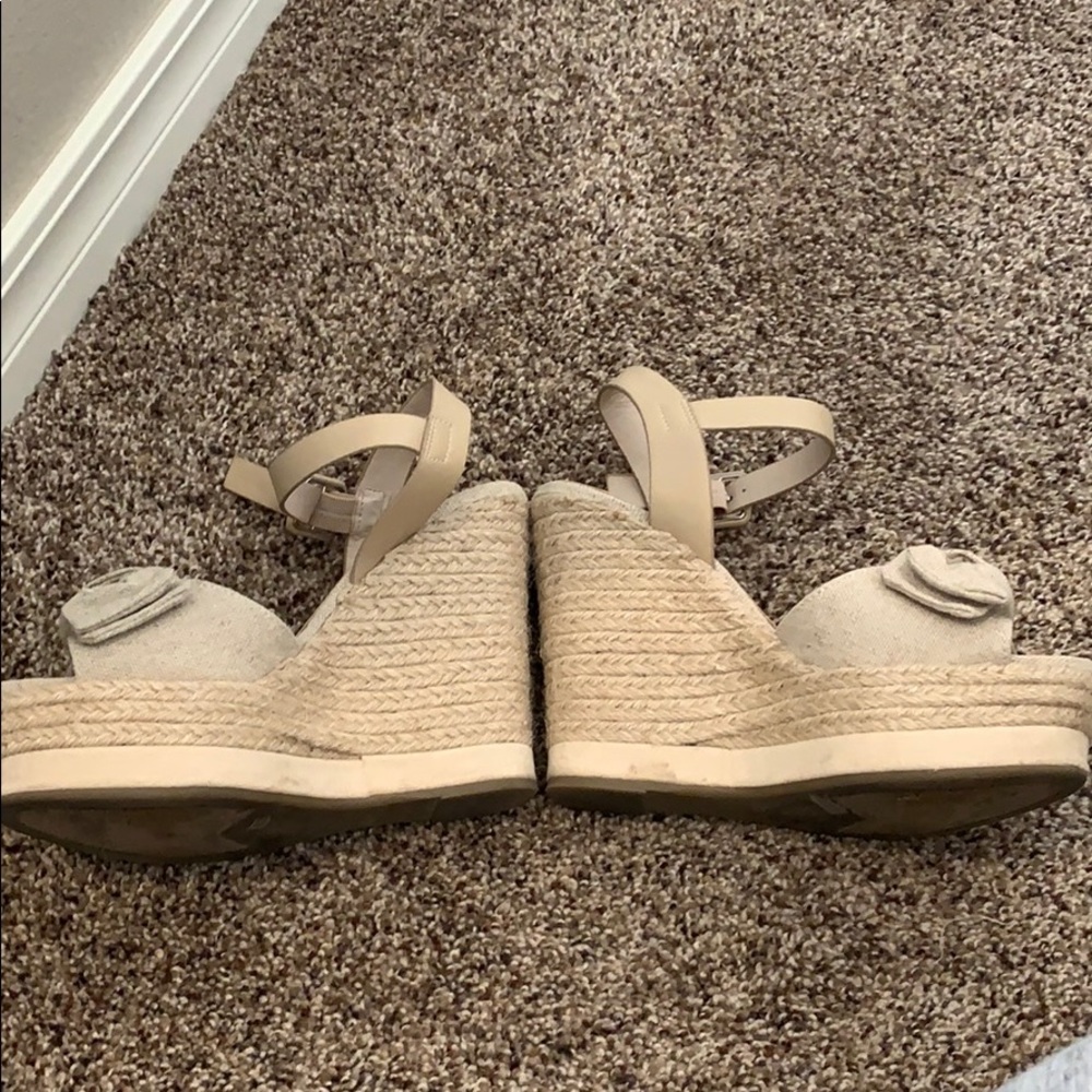 Nude Bamboo Wedges - Picture 3 of 4